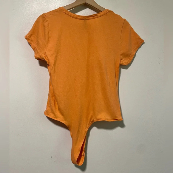 SPASH Women’s Orange Short Sleeve Bodysuit, Size  XL - Picture 3 of 7